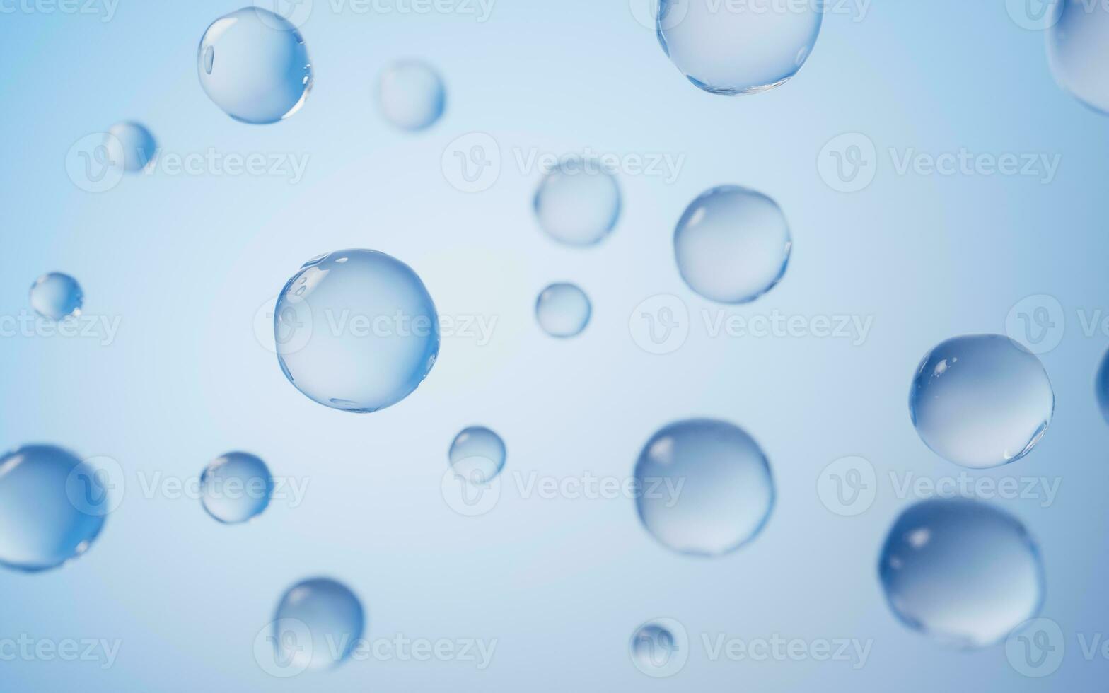 azul agua soltar fondo, 3d representación. foto