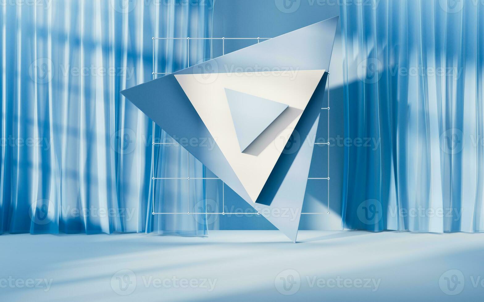 Abstract geometry interior background, 3d rendering. photo