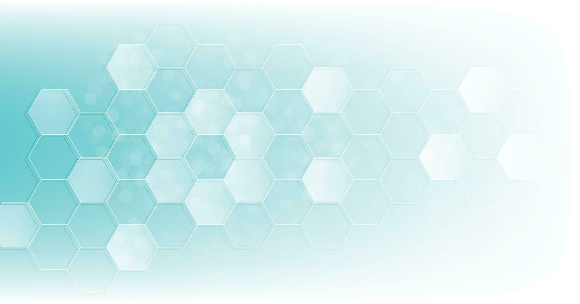 Background of hexagon geometric blue pattern. vector