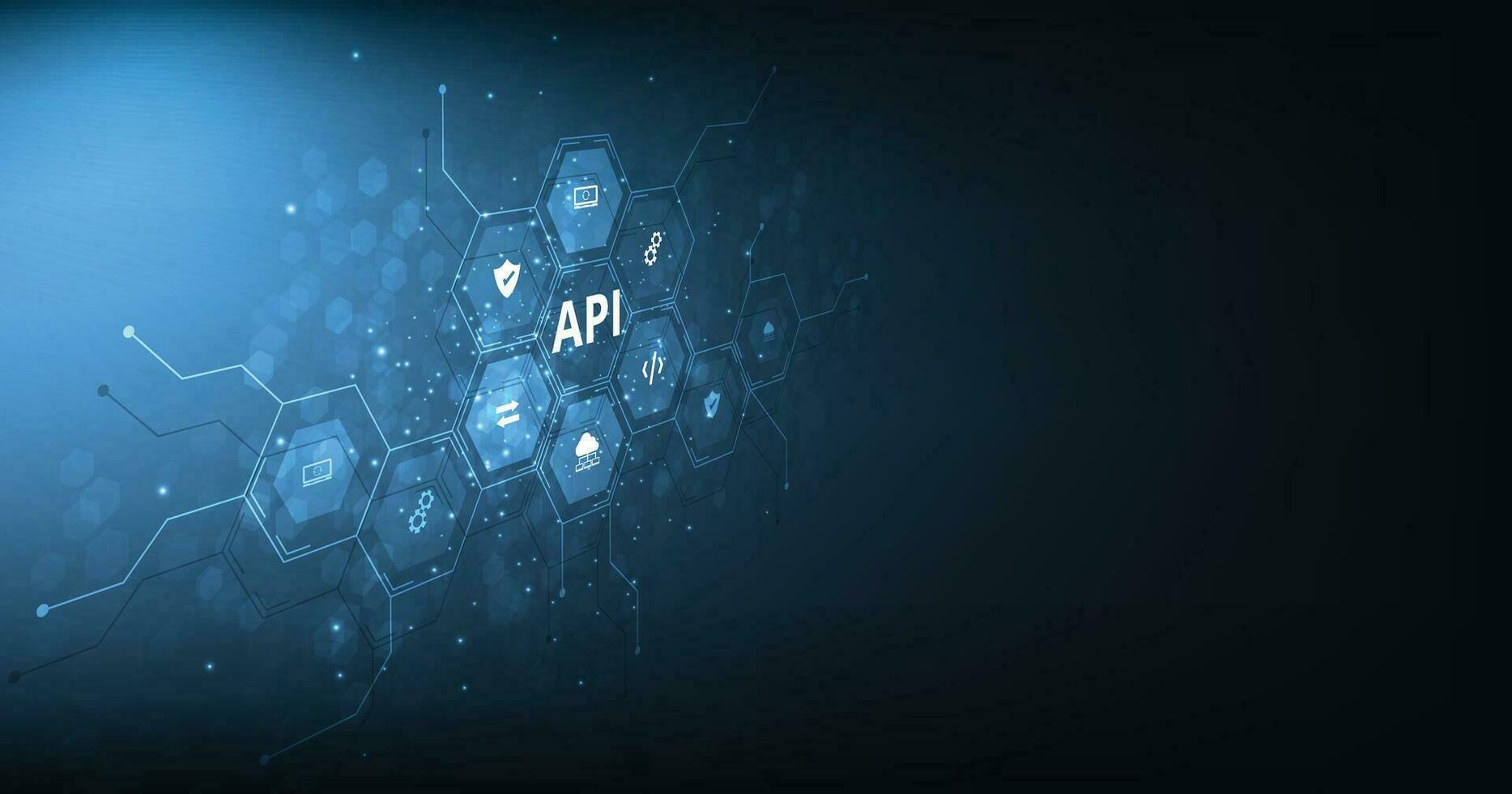 API Application Programming Interface concept. vector