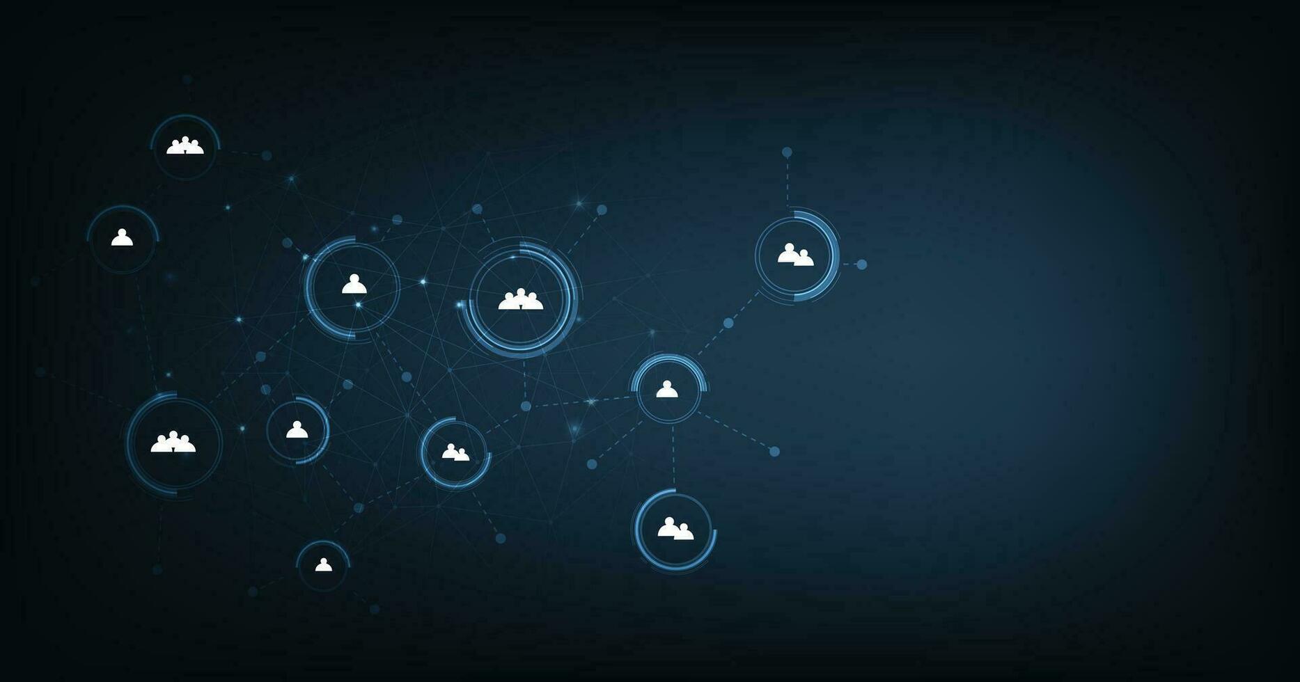 Business social network and interaction concept. vector