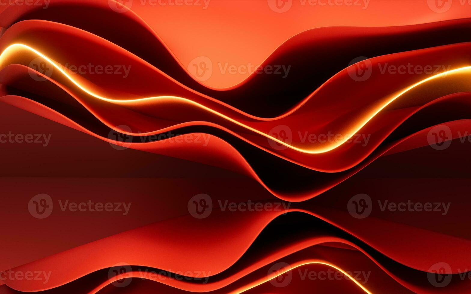 Abstract red curve geometry background, 3d rendering. photo