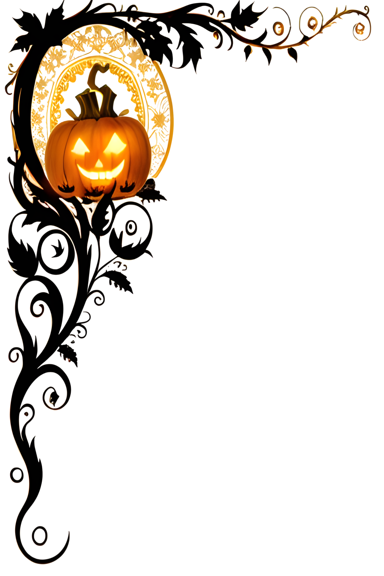 Halloween Pumpkin Border Frame Ai Generative 27762867 PNG Halloween Pumpkin Border Frame Ai Generative 27762867 PNG