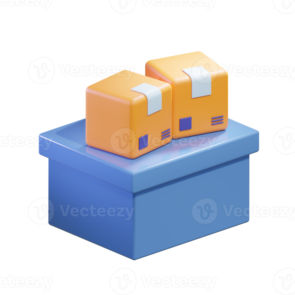 Stacked 3D Crates Efficient Storage and Logistics Concept png