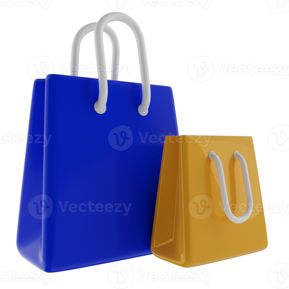 shopping bag isolated icon 3d concept png
