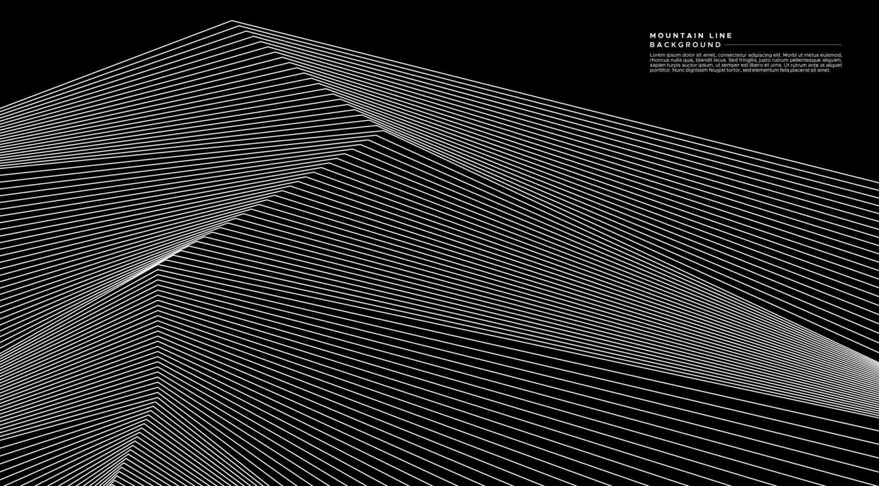 Modern sharp line mountain background design. Minimal blend line peak ...