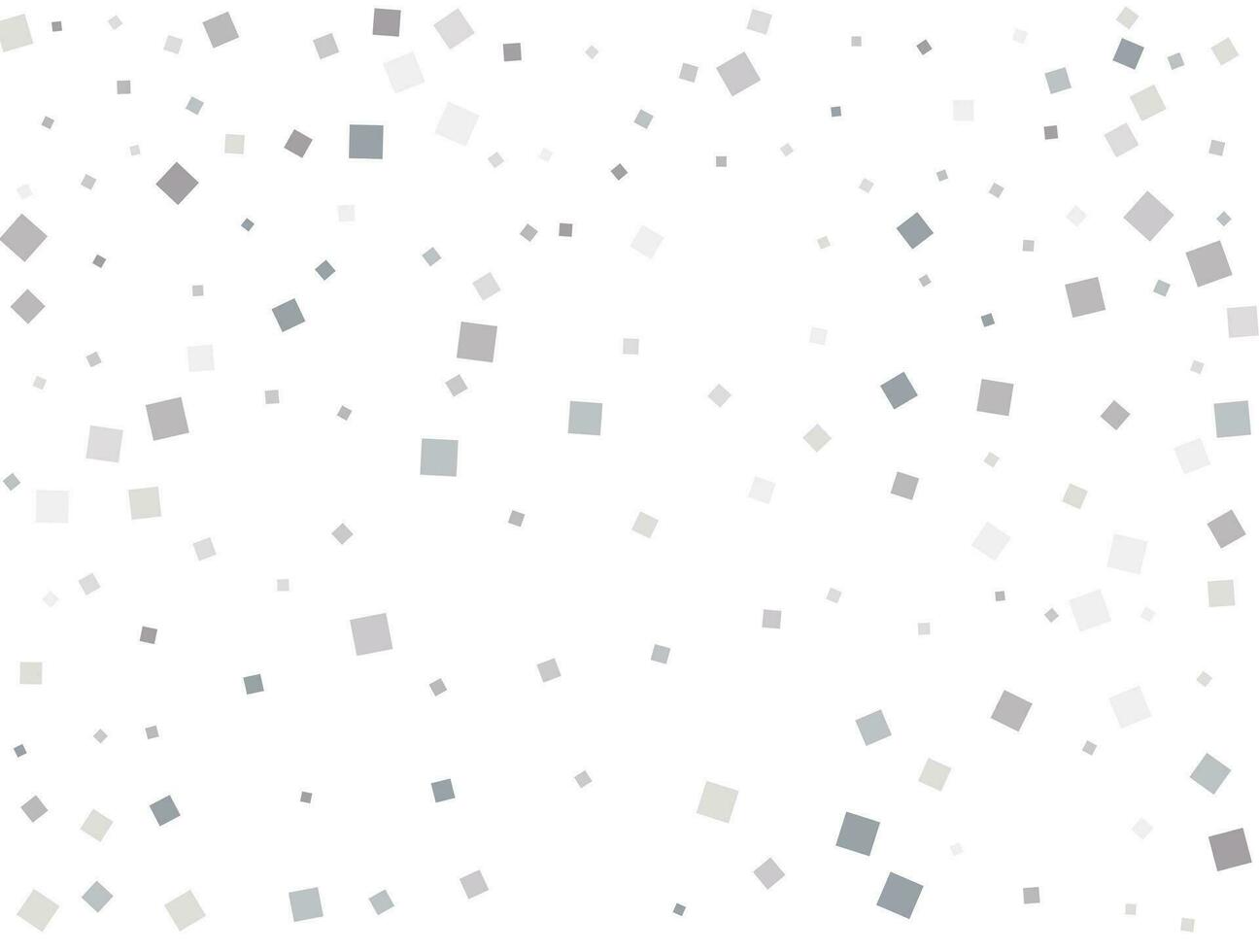 Silver square confetti. Vector illustration.