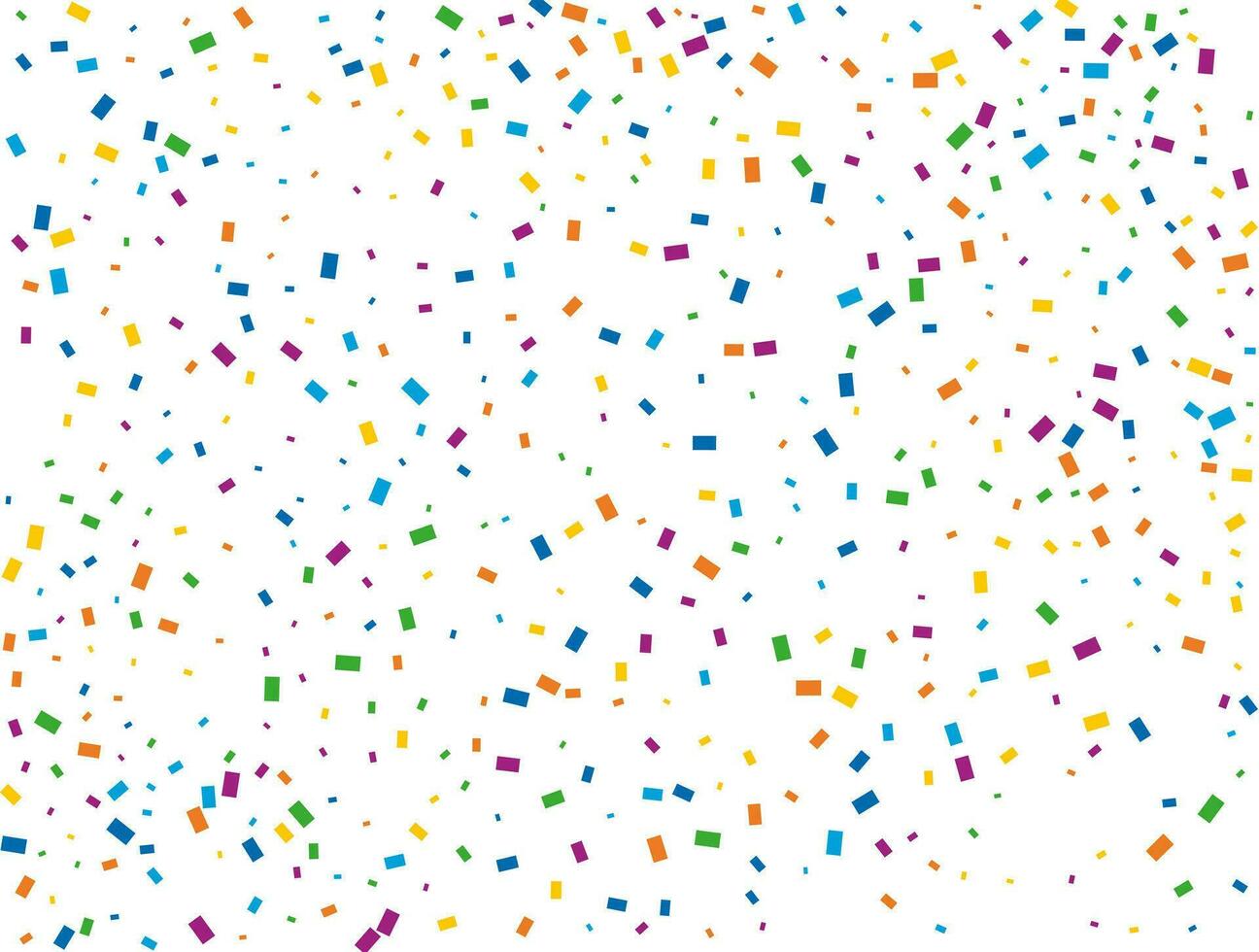 Birthday Rectangular Confetti. Light Rainbow glitter confetti background. Colored festive texture. vector