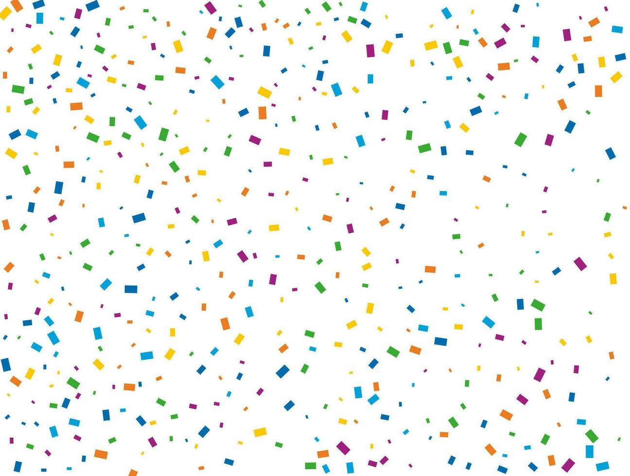 Birthday Rectangular Confetti. Light Rainbow glitter confetti background. Colored festive texture. vector