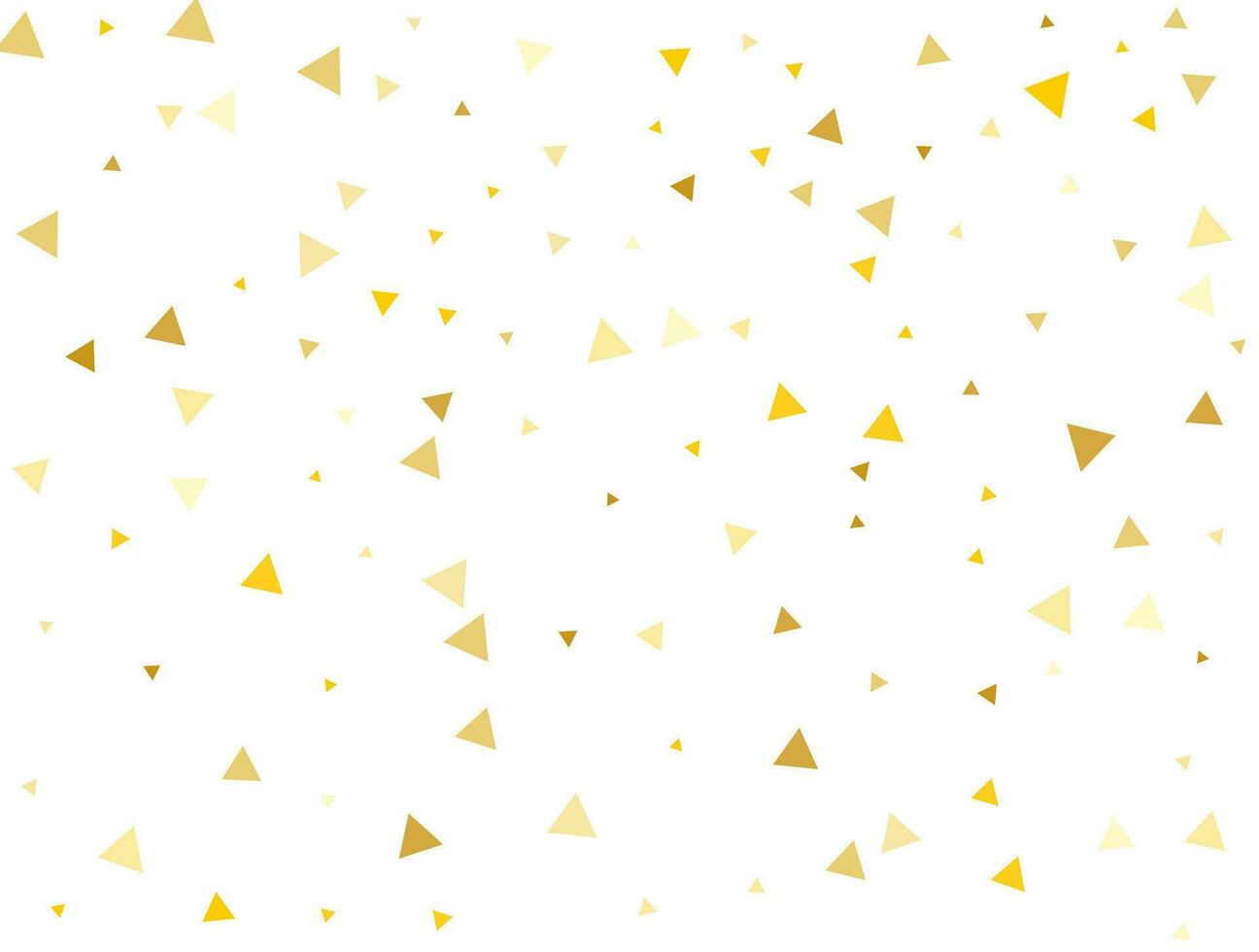 Golden Triangular Confetti. Vector illustration