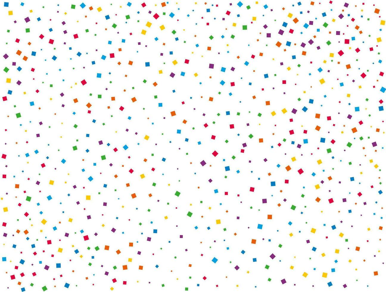 Rainbow Squares Confetti. Confetti celebration, Falling rainbow abstract decoration for party, birthday celebrate, anniversary or event, festive. Festival decor. Vector illustration.