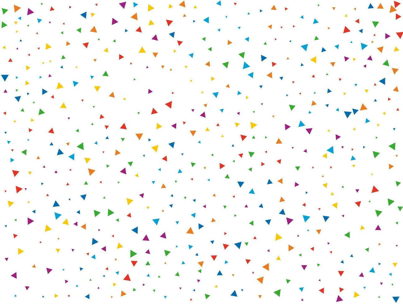 Triangular Rainbow  Confetti. Rainbow glitter confetti background. Vector illustration.