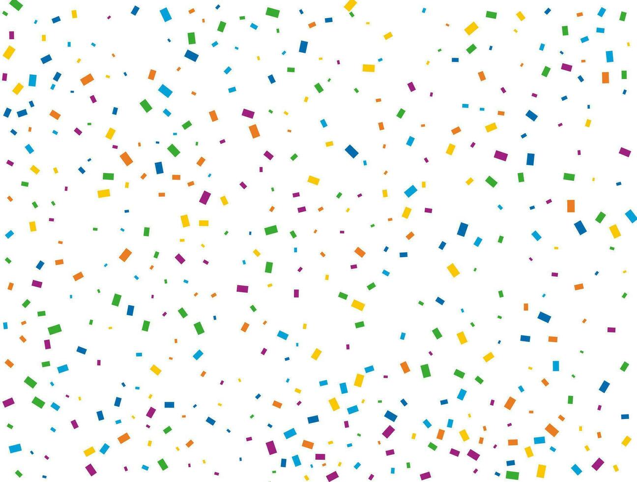 Birthday Rectangular Confetti. Light Rainbow glitter confetti background. Colored festive texture. vector