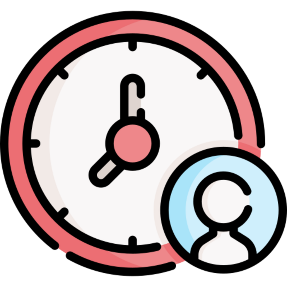 Time management illustration design png