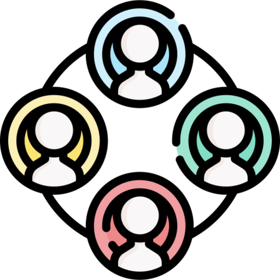Team illustration design png