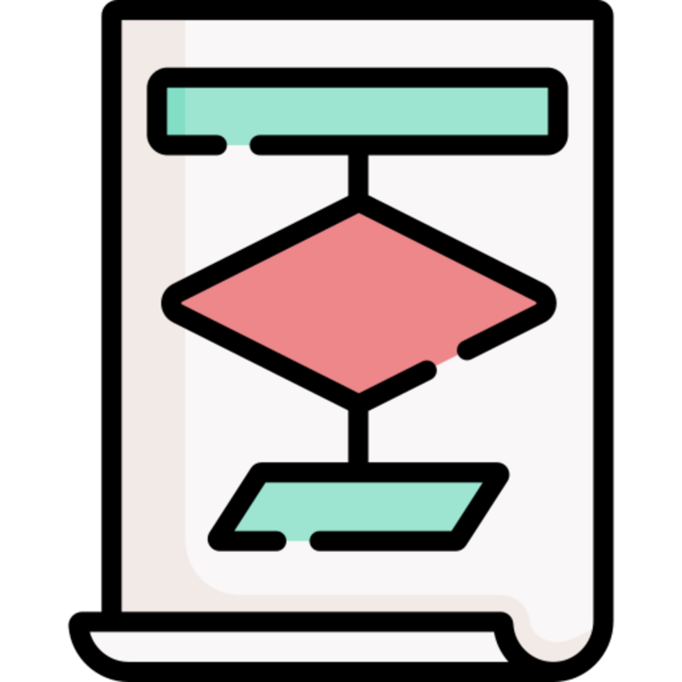 Workflow illustration design png