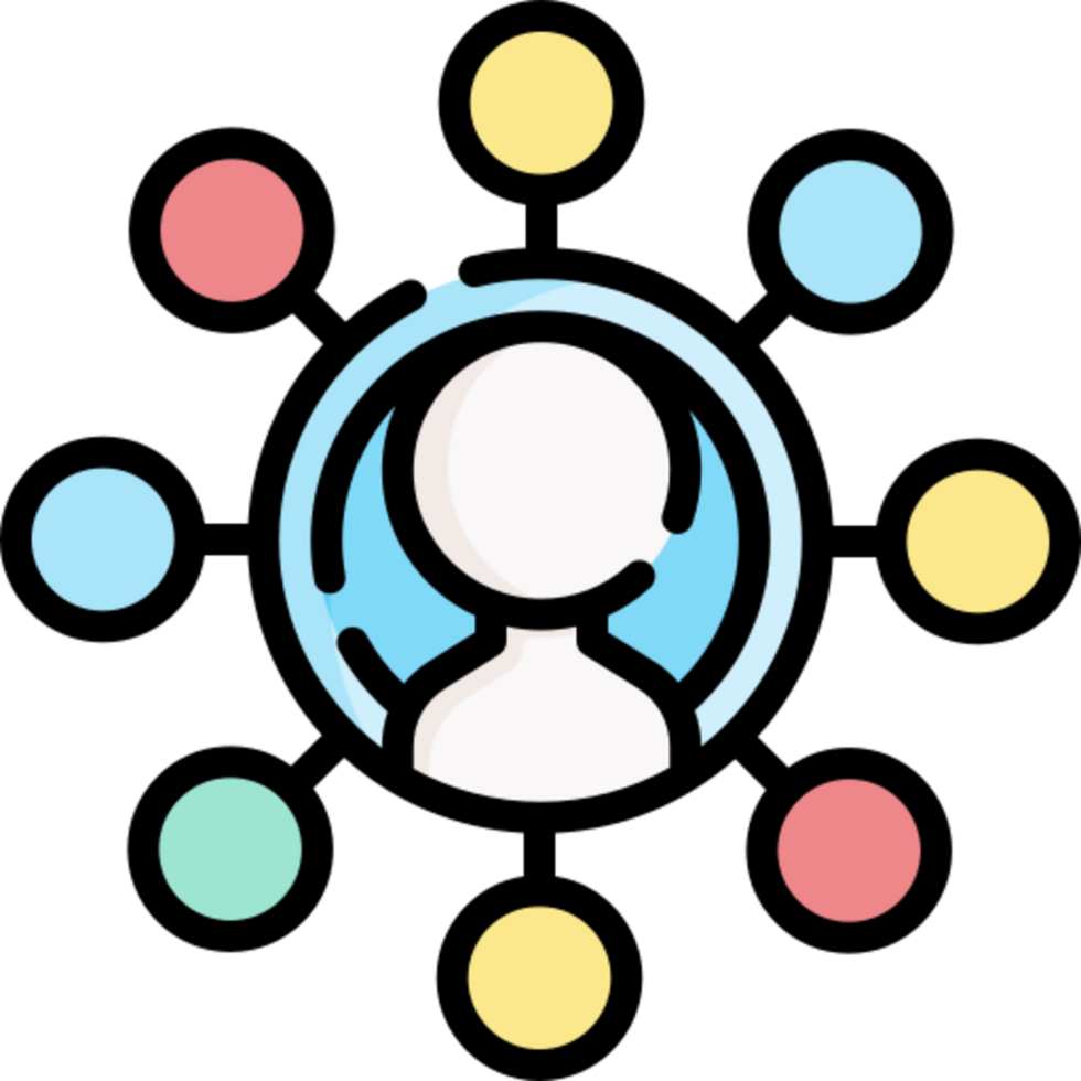 Networking illustration design png