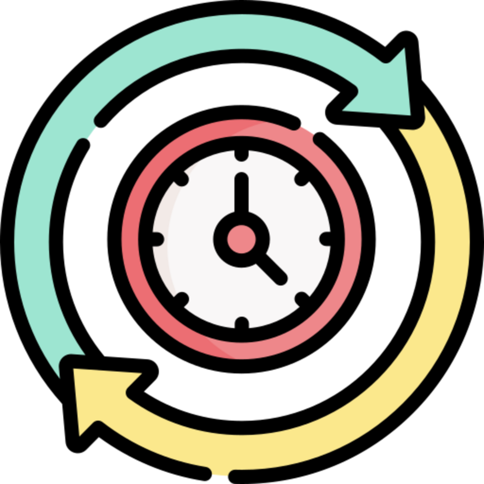Time management illustration design png