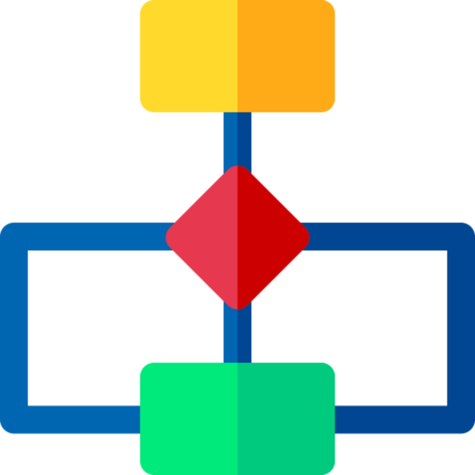 Flow chart illustration design png