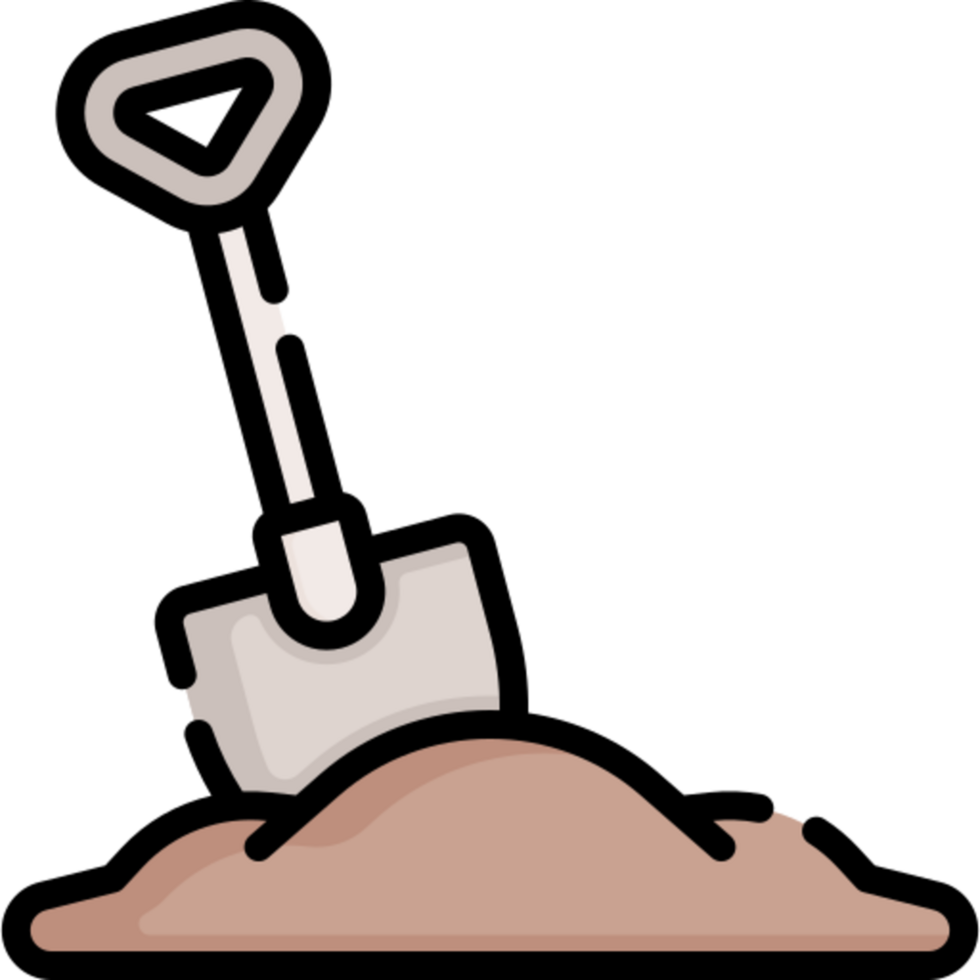 Shovel illustration design png