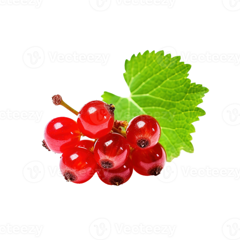 Red currant isolated on transparent background, created with generative AI png
