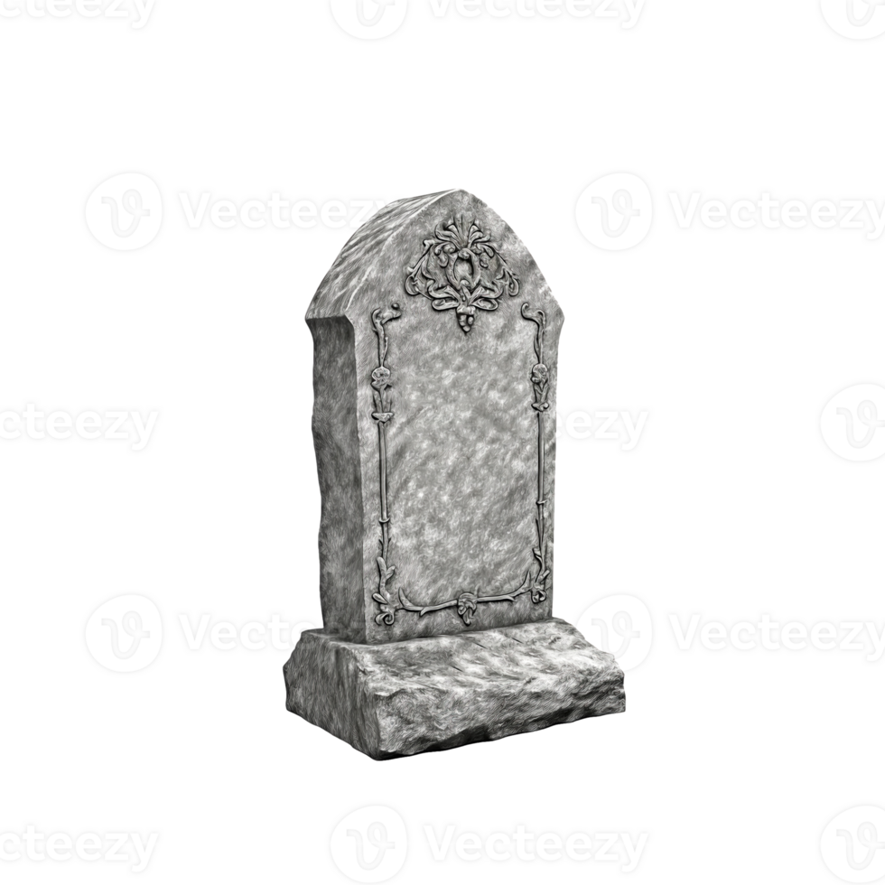 Gravestone isolated on transparent background, created with generative AI png