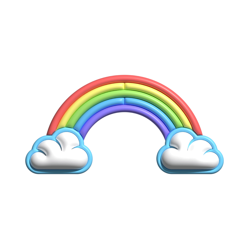 Free 3d rainbow cloud png image. 3d rainbow logo png.