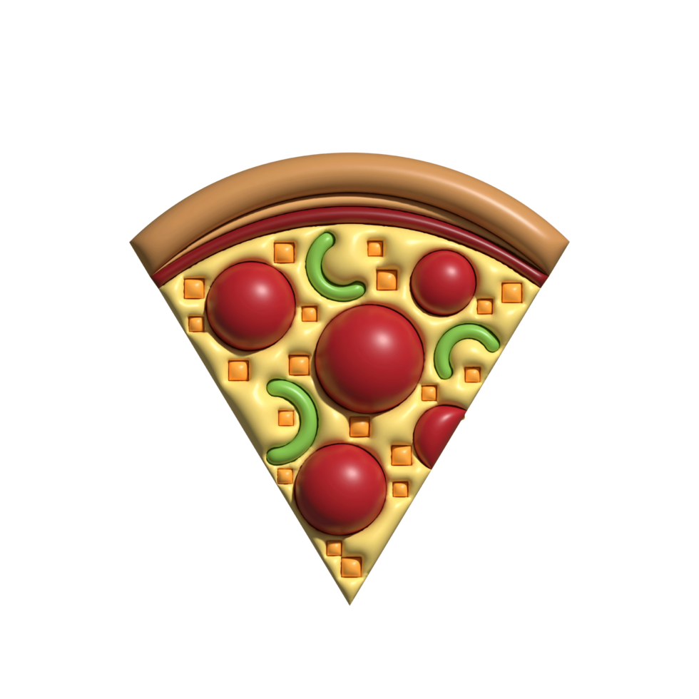 Free 3d pizza slice logo icon png image.