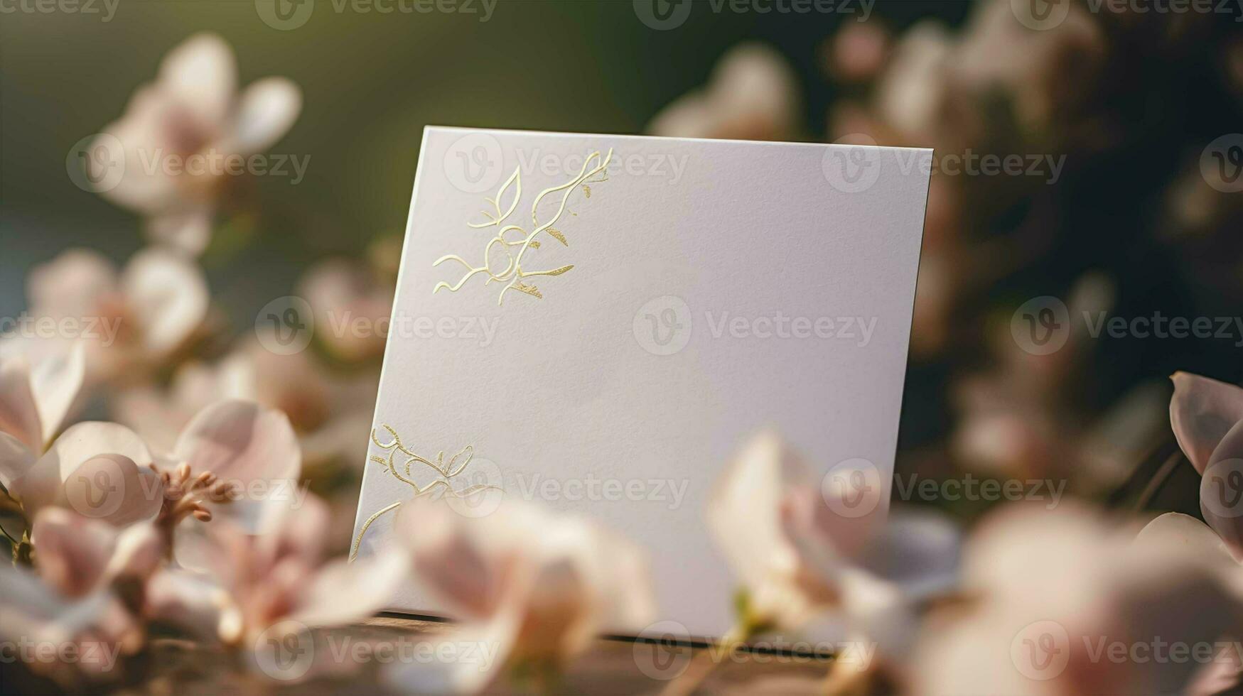 Blank postcard mockup photo