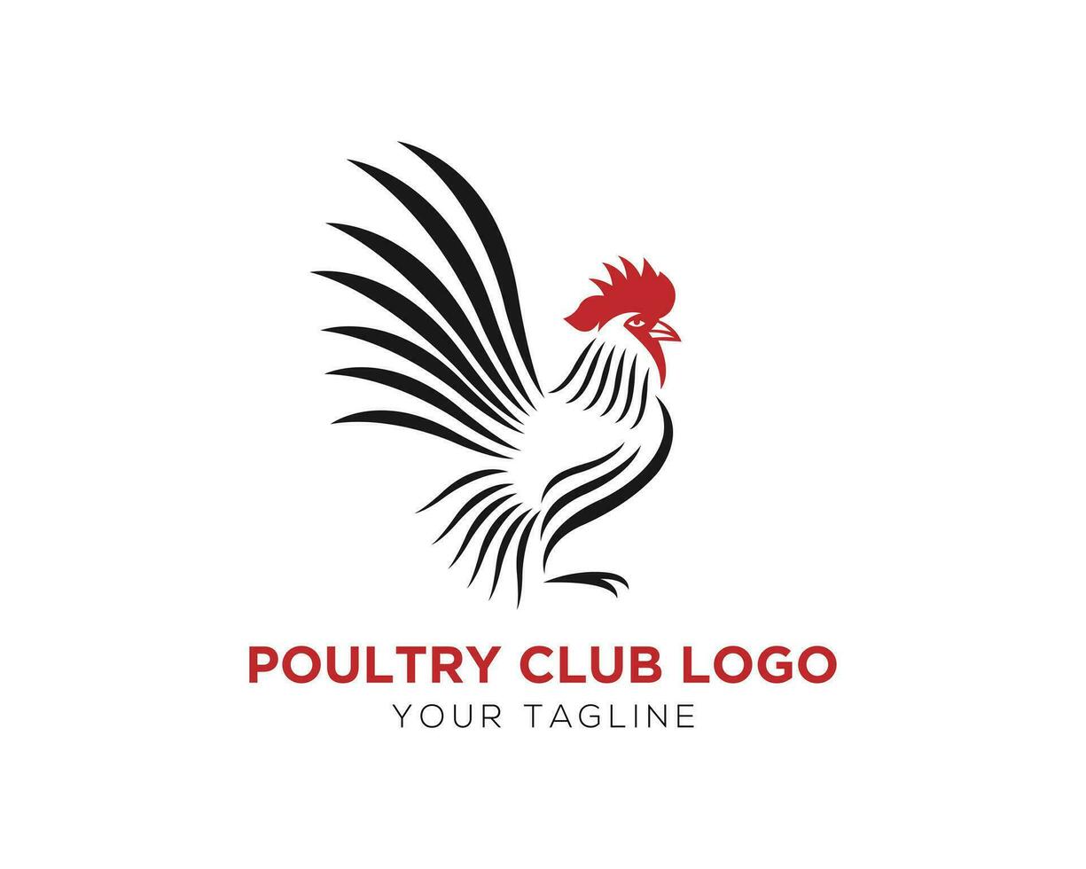 pollo gallo logo vector icono símbolo ilustración.