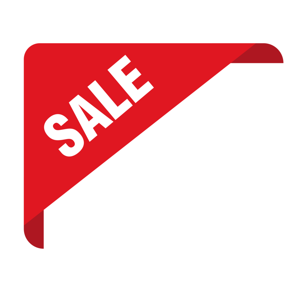 Red Sale Label on a Transparent Background png