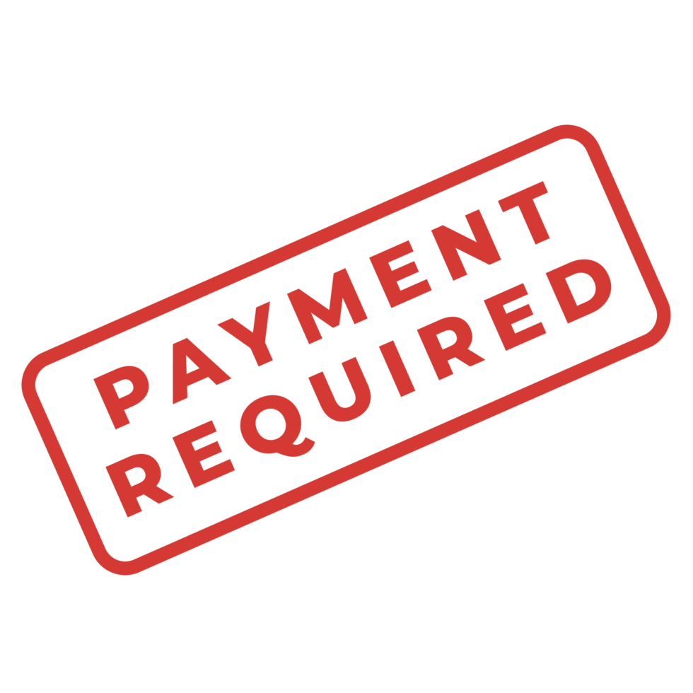 Payment Stamp isolated on a Transparent Background png