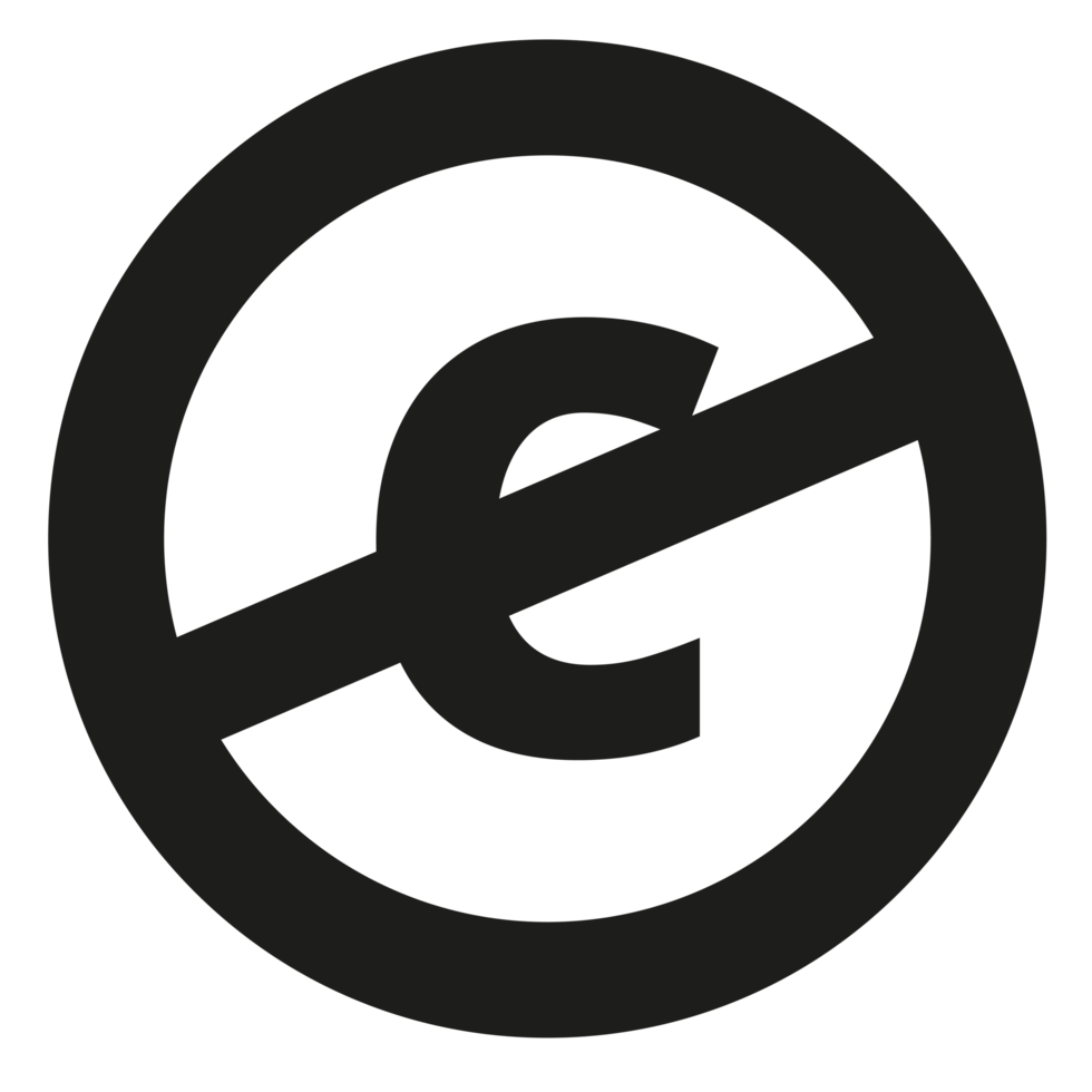 Creative Commons license on a Transparent Background png