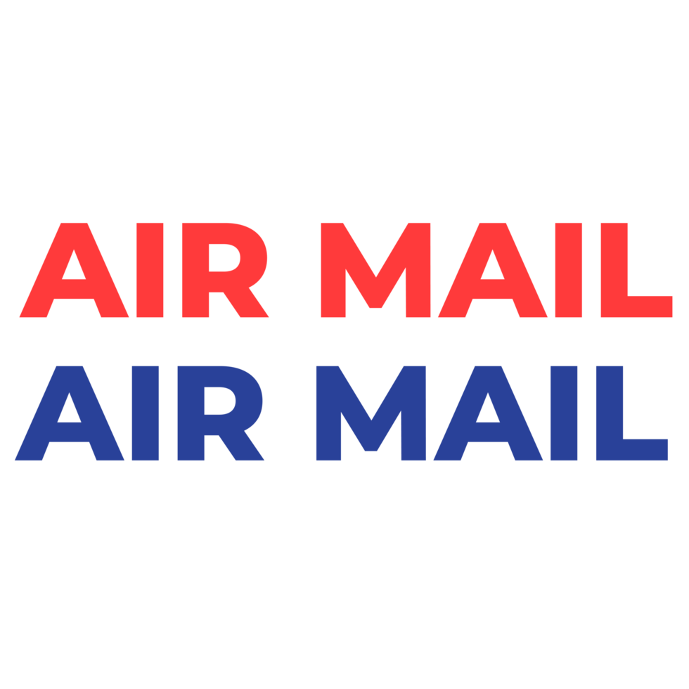 Air Mail Symbol Label on a Transparent Background png