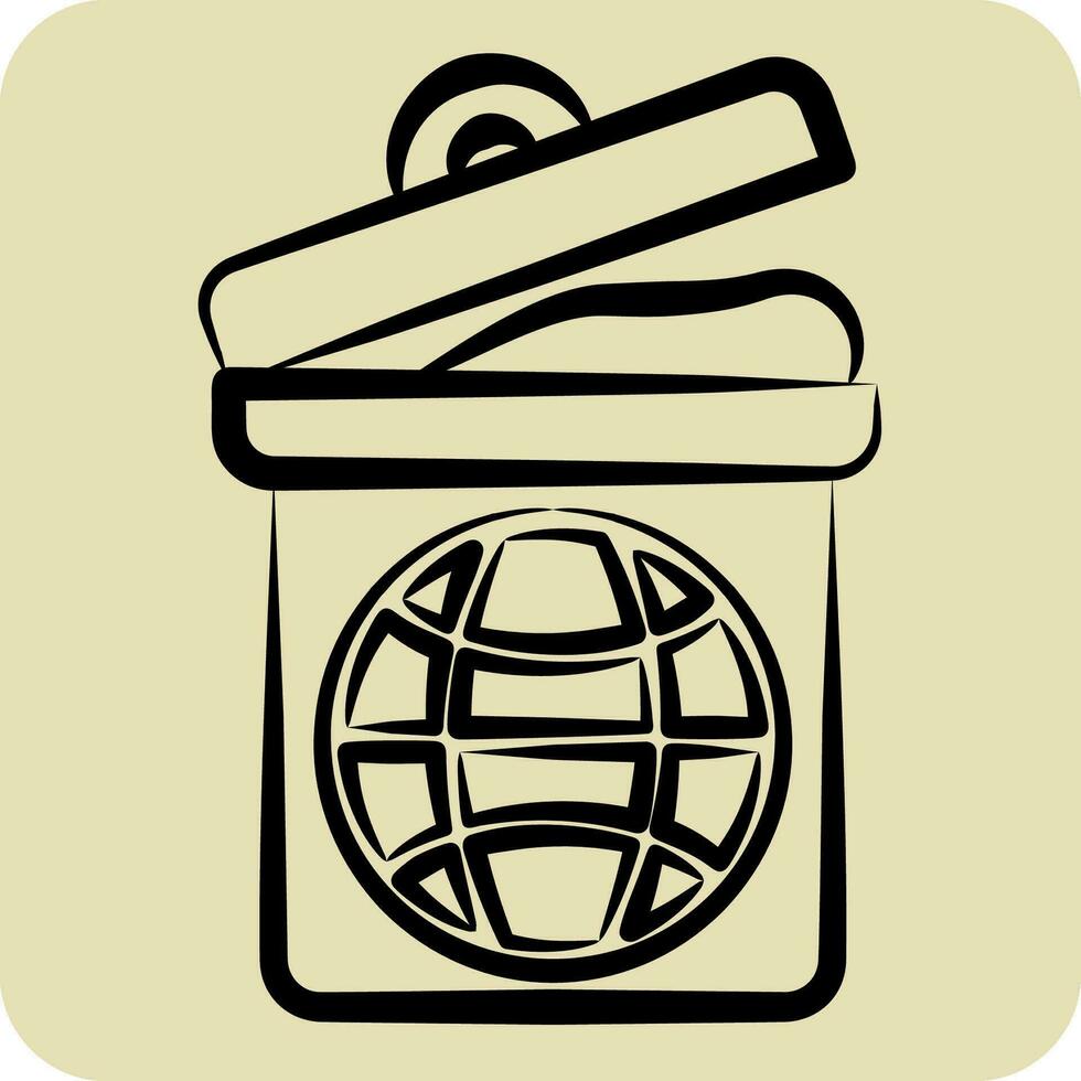 Icon Pollution. related to Climate Change symbol. hand drawn style. simple design editable. simple illustration vector