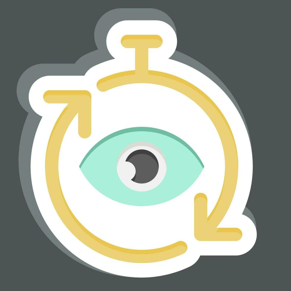 Sticker Future Projection. related to Climate Change symbol. simple design editable. simple illustration 1 vector