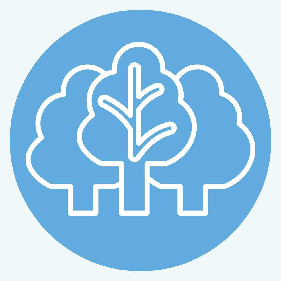 Icon Vegetation. related to Climate Change symbol. blue eyes style. simple design editable. simple illustration vector