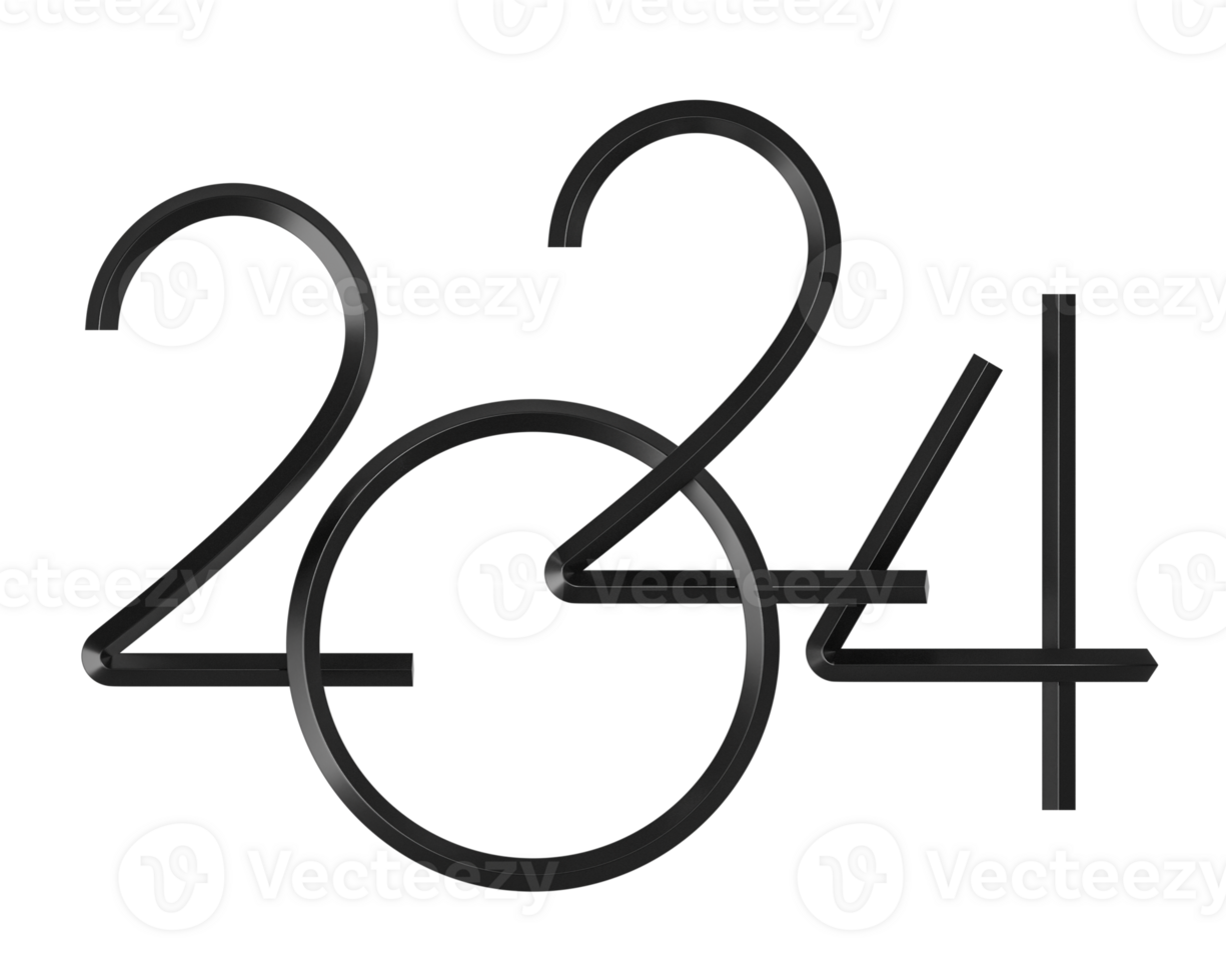 2024 new year number png