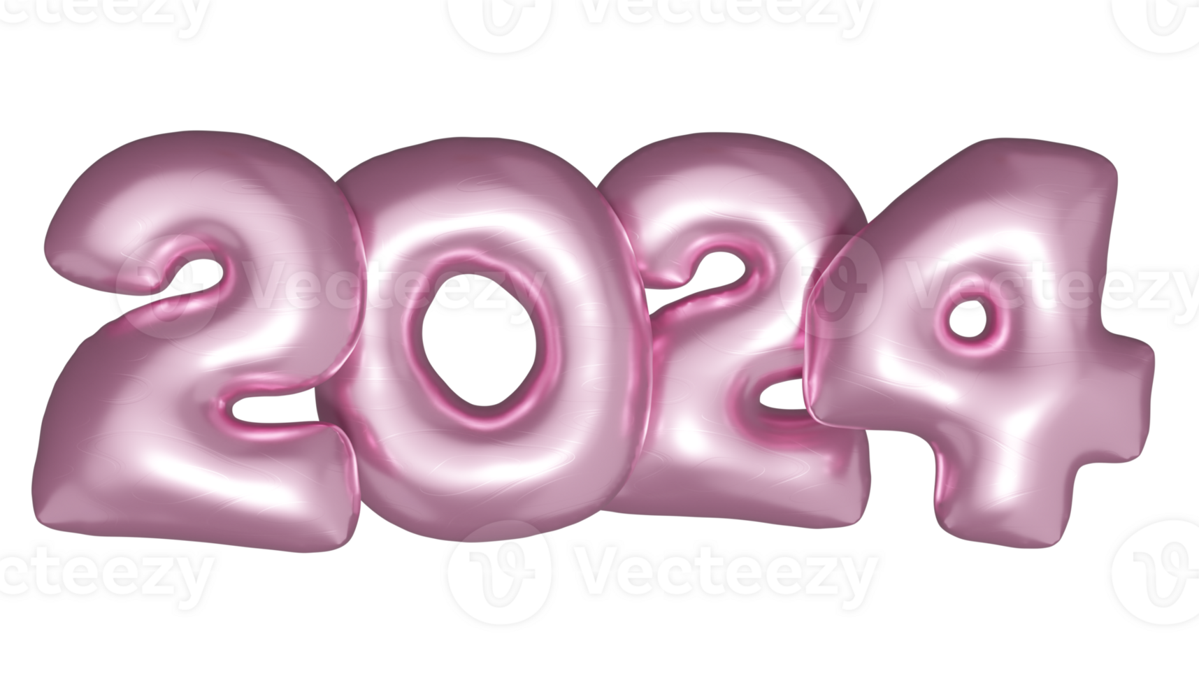 2024 new year pink balloons 27765229 PNG