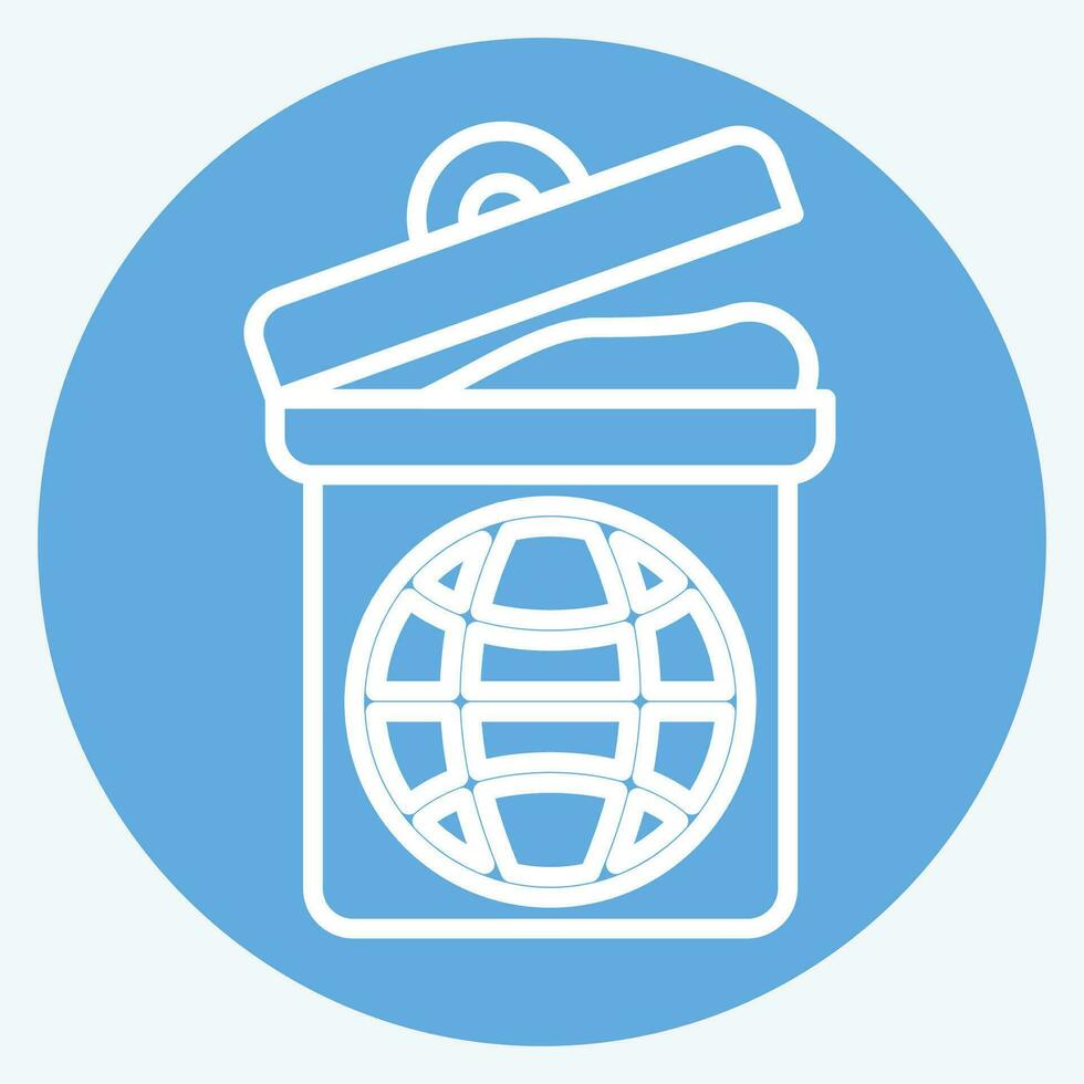 Icon Pollution. related to Climate Change symbol. blue eyes style. simple design editable. simple illustration vector