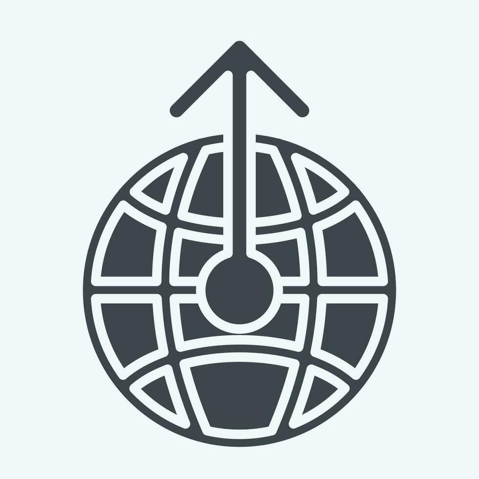 Icon Internet Forcing. related to Climate Change symbol. glyph style. simple design editable. simple illustration vector