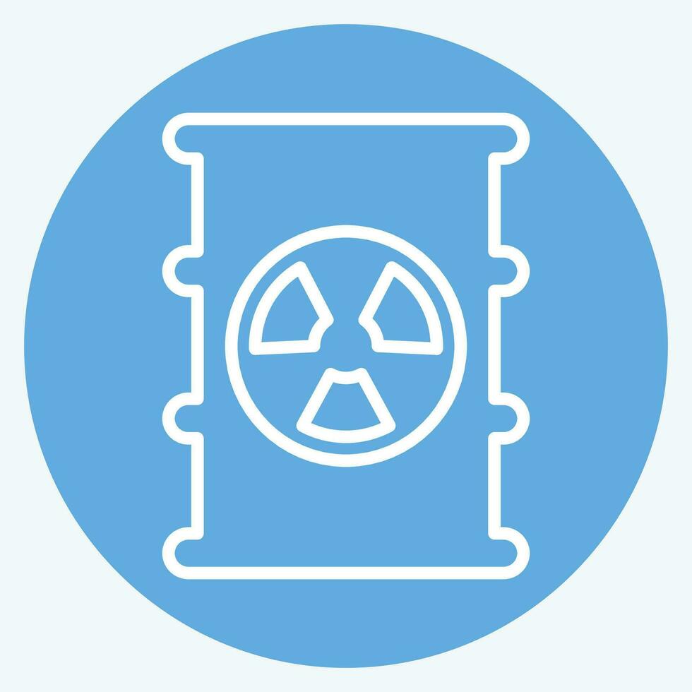 Icon Nuclear Pollution. related to Climate Change symbol. blue eyes style. simple design editable. simple illustration vector