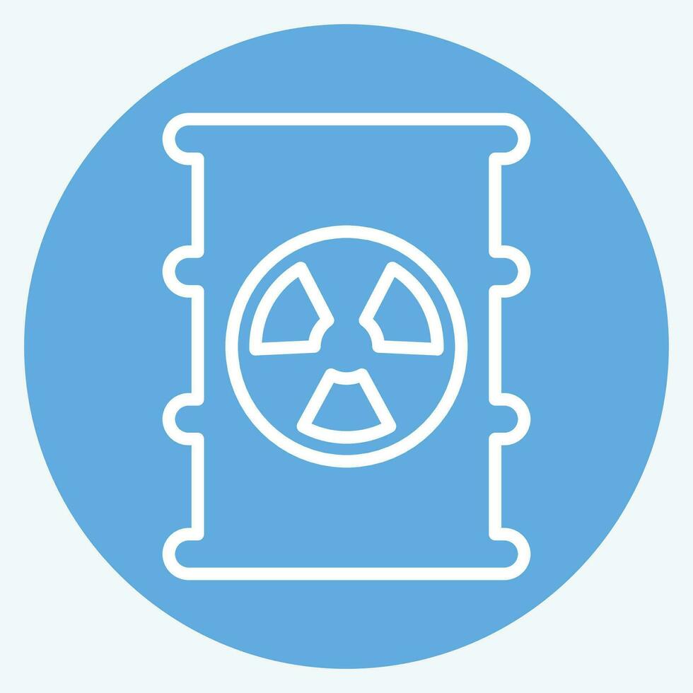 Icon Nuclear Pollution. related to Climate Change symbol. blue eyes style. simple design editable. simple illustration vector