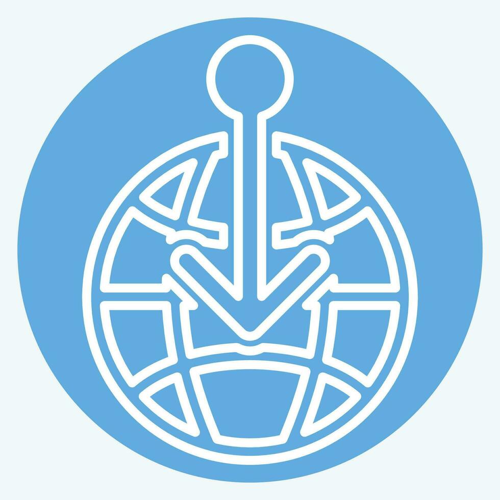 Icon External Forcing. related to Climate Change symbol. blue eyes style. simple design editable. simple illustration vector