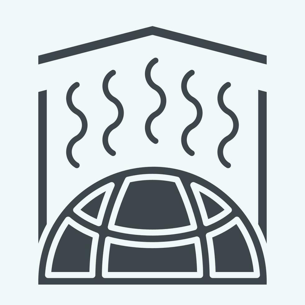Icon Greenhouse Effect. related to Climate Change symbol. glyph style. simple design editable. simple illustration vector