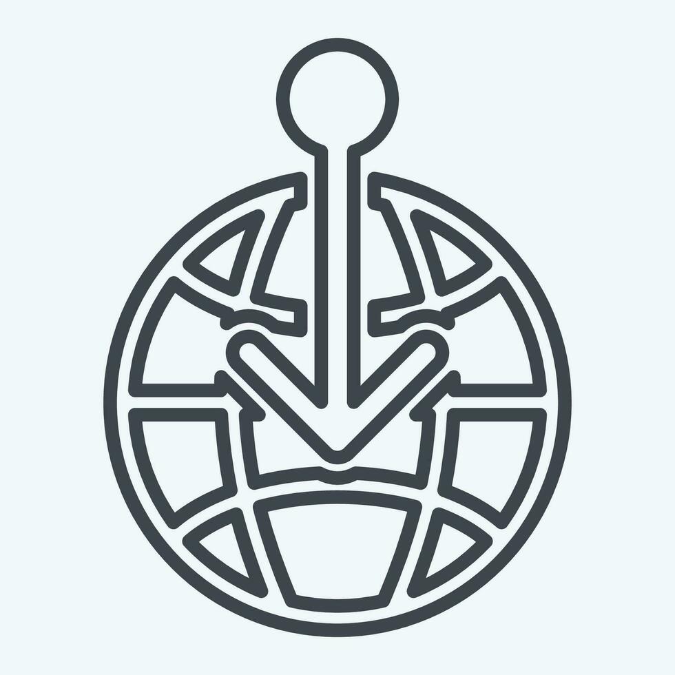 Icon External Forcing. related to Climate Change symbol. line style. simple design editable. simple illustration vector