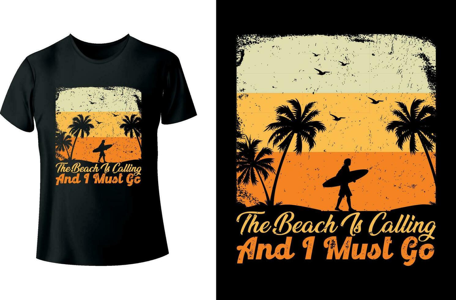 el playa es vocación y yo debe Vamos verano camiseta diseño vector