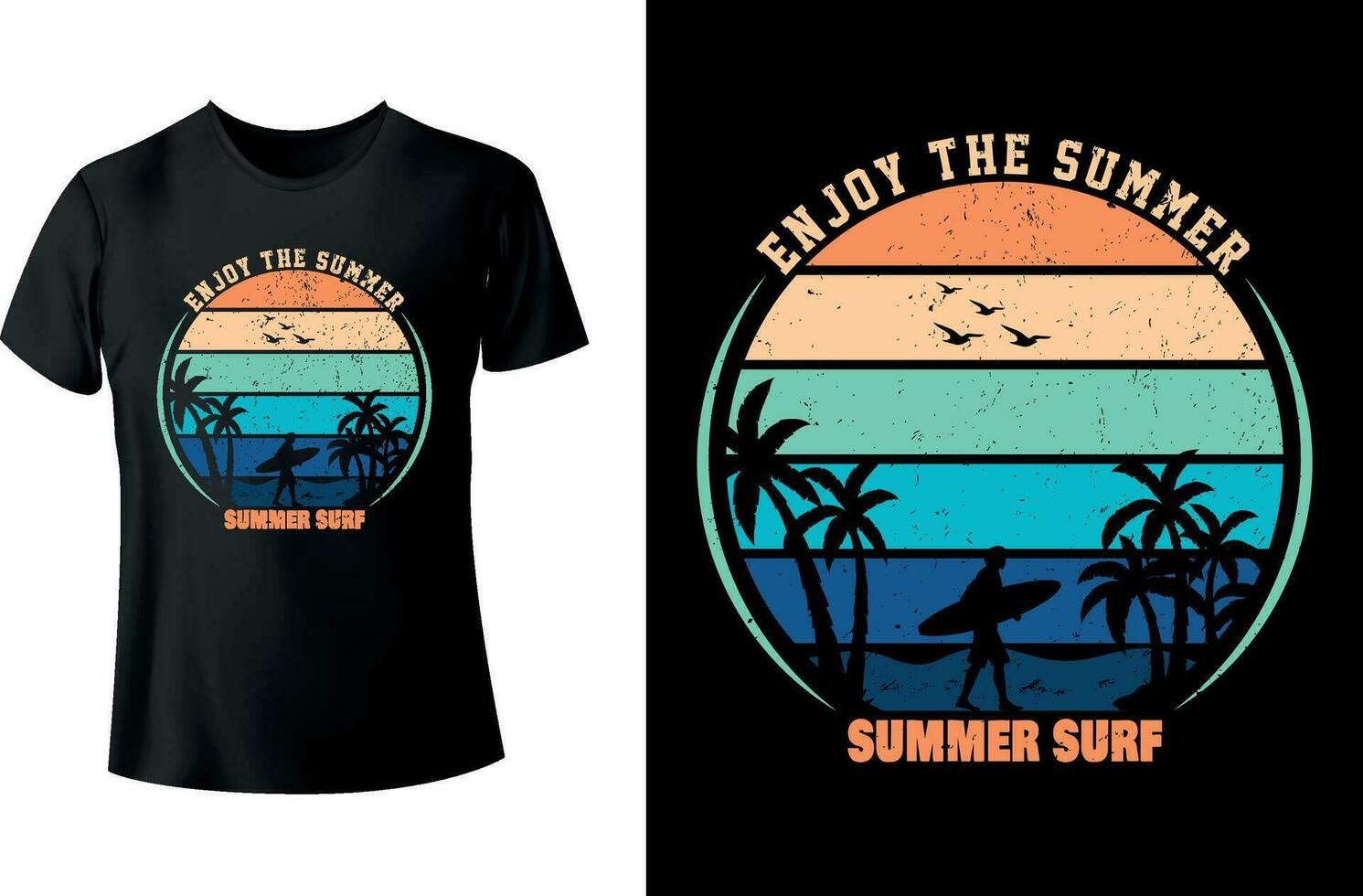 Enjoy the summer summer surf summer tshirt design vector