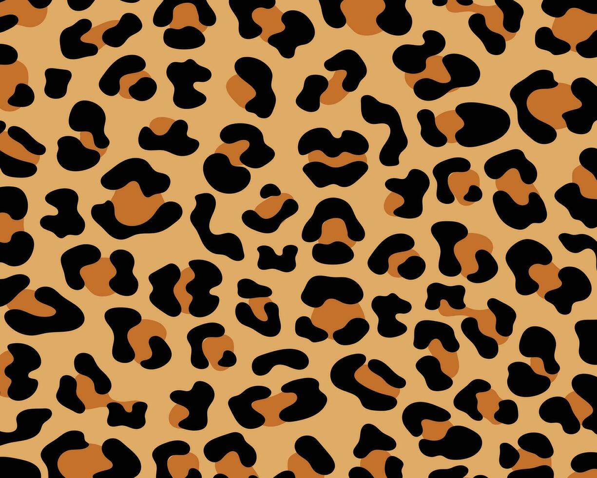 Leopard print pattern seamless background and printing or home decorate and more. vector