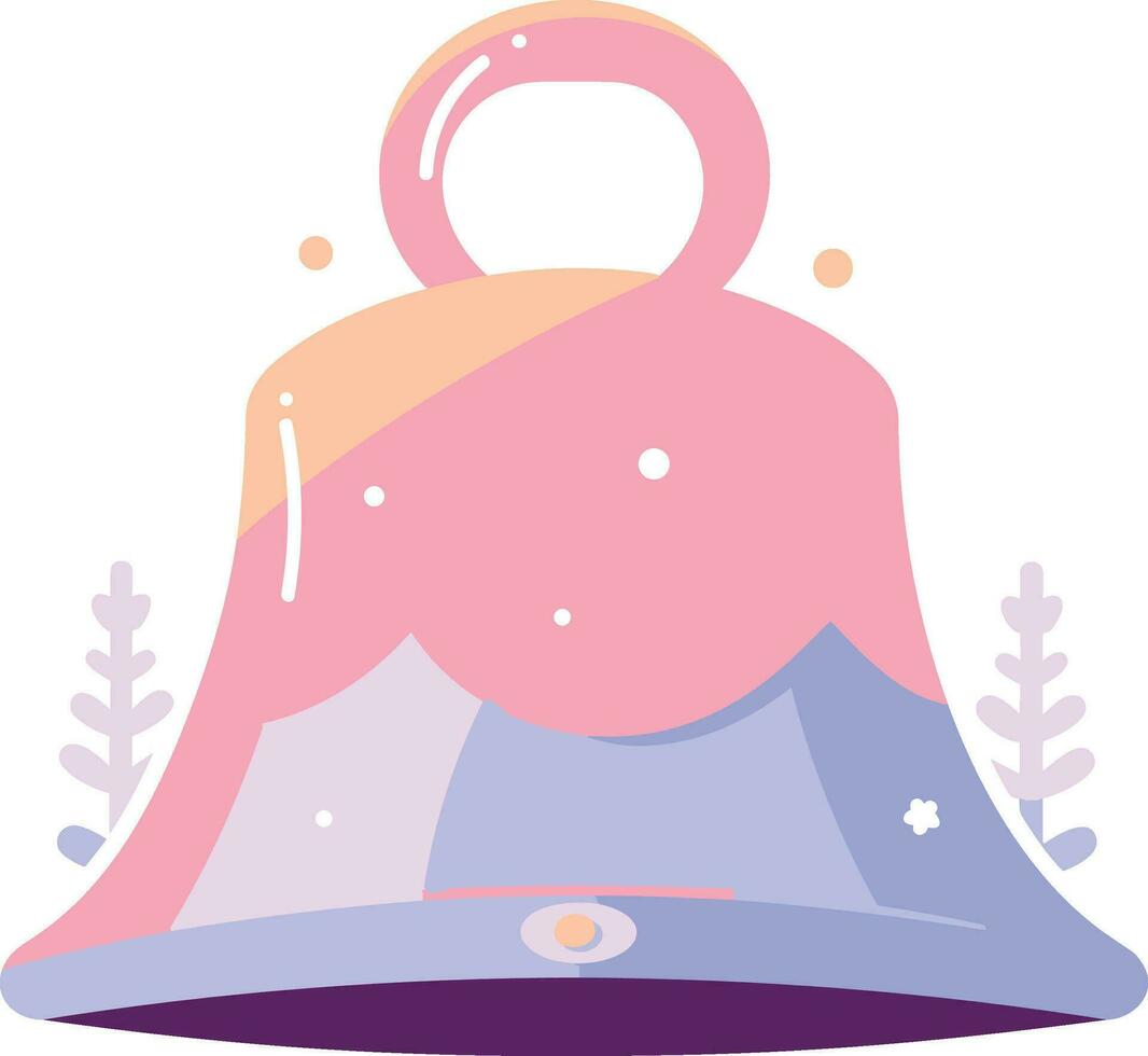 Hand Drawn christmas bell in flat style vector